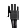 CableMod C-Series Pro ModMesh 12V-2x6-Kabel, 90&deg; Anschluss, f&uuml;r Corsair Type 5 RMx Shift PSUs - schwarz, 65cm image number null