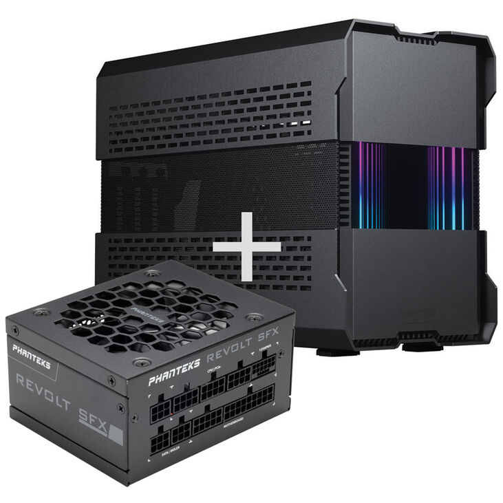 PHANTEKS Evolv Shift XT ITX-Case, ARGB, Tempered Glass - black     + PHANTEKS Revolt SFX 80 PLUS P image number 0