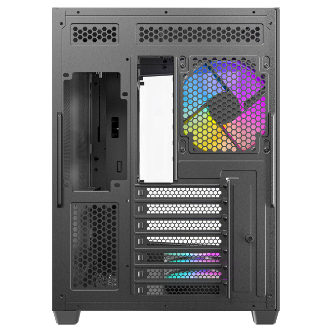Antec C5 Computer Case, Mid-Tower, ATX, RGB, Tempered Glass - black image number 2