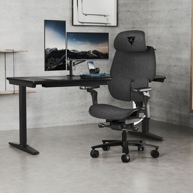 ThunderX3 FLEX Pro Gaming Stuhl, ergonomisch - Stoff, grau image number 10