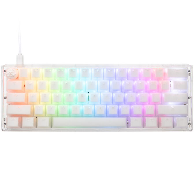 Ducky One 3 Aura White Mini Gaming Tastatur, RGB LED - MX-Silent-Red (US) image number 1