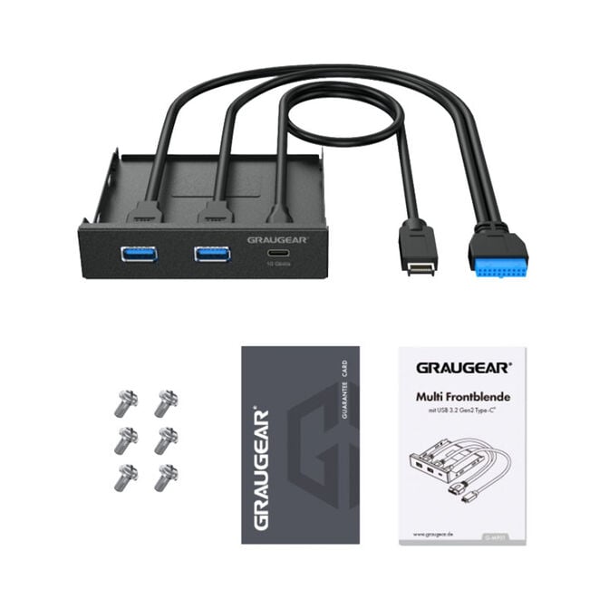 Graugear Multi Frontblende mit USB Hub image number 2