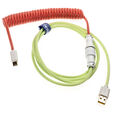 Ducky Premicord Strawberry Frog Spiralkabel, USB Typ C auf Typ A - 1,8m image number null