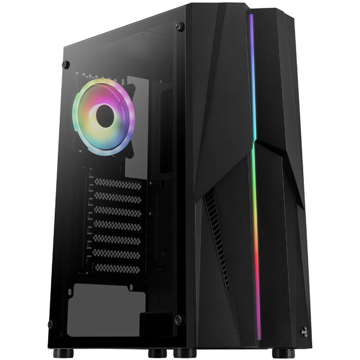 Aerocool Mecha v2 Mid Tower, Tempered Glass - Black image number 0