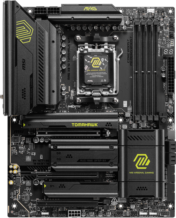 MSI MAG X870 Tomahawk WiFi Mainboard, Sockel AM5, AMD X870, ATX, DDR5 image number 1