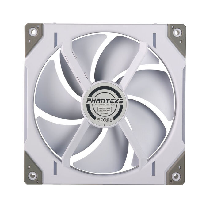 PHANTEKS D30 PWM Reverse Airflow, D-RGB L&uuml;fter - 140mm, wei&szlig; image number 3