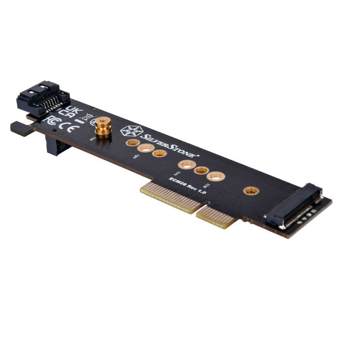 Silverstone SST-ECM28 M.2/SATA adapter card, PCIe 4.0, 1x M-Key, 1x SATA image number 0