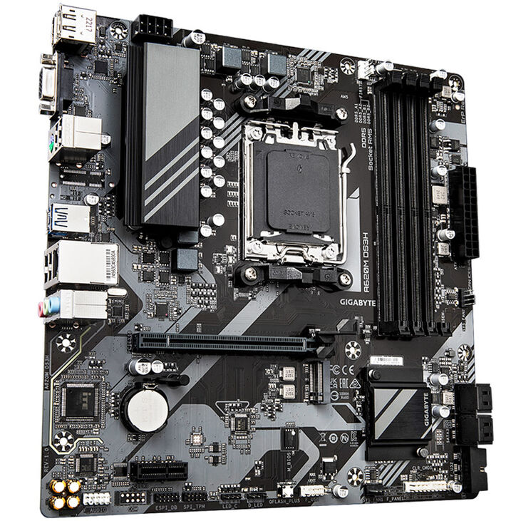 GIGABYTE A620M DS3H Mainboard, Sockel AM5, AMD A620, Micro-ATX, DDR5 image number 1