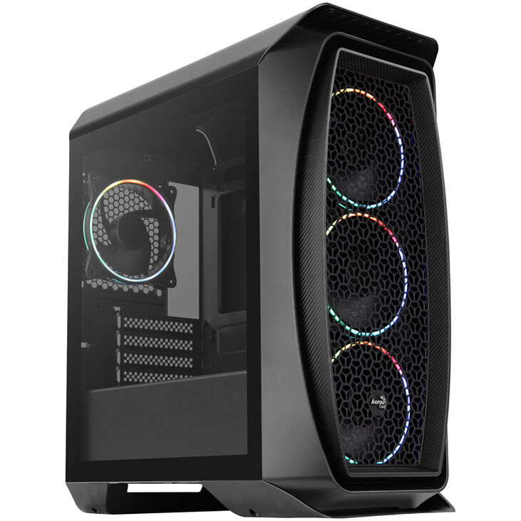 Aerocool Aero One Mini Eclipse Mid Tower, Tempered Glass - Black image number 0
