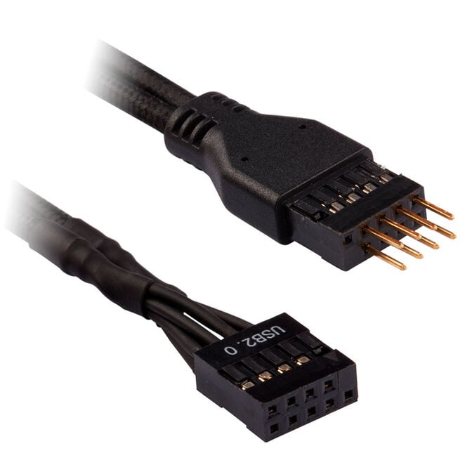 Corsair Premium Sleeved Frontpanel Kabel Verl&auml;ngerungskit, schwarz image number 5