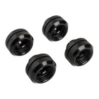 Corsair Hydro X Series XF Hardline fitting straight G1/4 inch BSPP to 14mm OD hard tube - 4 pack, sc