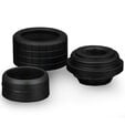 Thermal Grizzly DeltaMate Fitting, Messing, G1/4&rdquo;-Gewinde - schwarz, HT14, 6er-Pack image number null