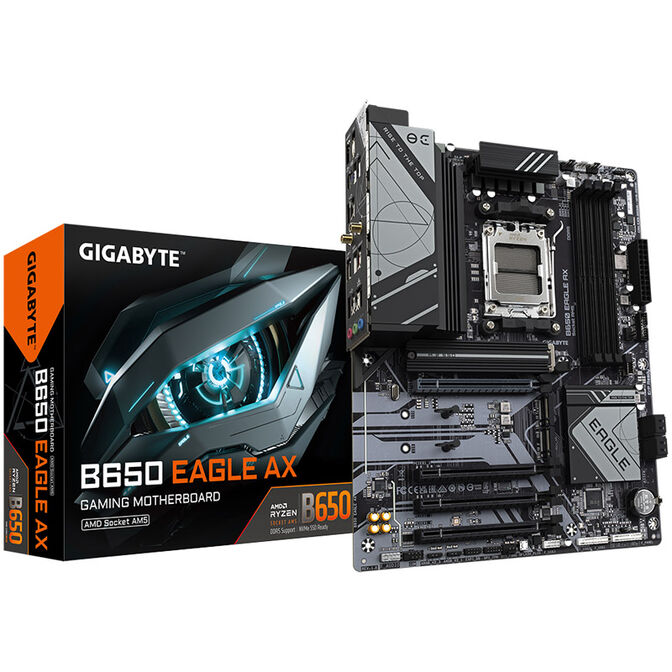 GIGABYTE B650 Eagle AX Mainboard, Sockel AM5, AMD B650, ATX, DDR5 image number 0