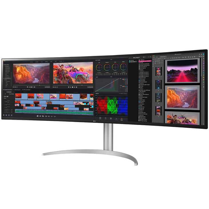 LG UltraWide 49WQ95X-W, 49 inch Curved Gaming Monitor, 144 Hz, IPS, G-SYNC Compatible image number 3