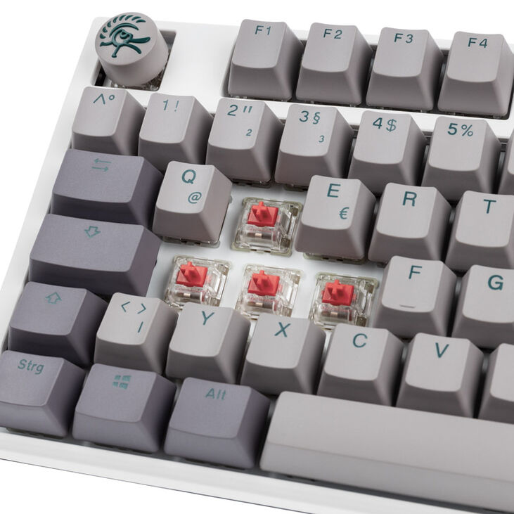 Ducky One 3 Mist Grey Gaming Tastatur, RGB LED - MX-Silent-Red image number 4