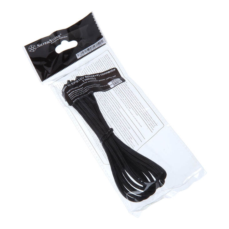SilverStone 8-Pin-EPS auf 4+4-Pin-ATX/EPS - 300mm schwarz image number 2