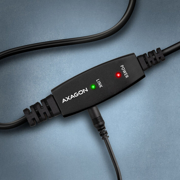 AXAGON ADR-210B aktives USB 2.0 Verbindungskabel, USB-A auf USB-B - 10m image number 1