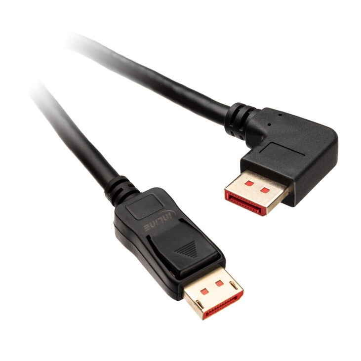 InLine 8K (UHD-2) DisplayPort Kabel, rechts gewinkelt, schwarz - 2m image number 0