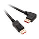 InLine 8K (UHD-2) DisplayPort Kabel, rechts gewinkelt, schwarz - 2m