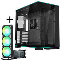 Lian Li O11D EVO RGB + TRYX PANORAMA SE ARGB Komplett-Wasserk&uuml;hlung - schwarz, 360mm