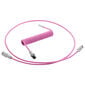 CableMod PRO Coiled Keyboard Cable USB-C zu USB Typ A, Strawberry Cream - 150cm