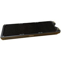 Phobya R27-S360 Radiator, 360 mm Radiator, 18 FPI, Kupferlamellen, 2x G1/4-Zoll-Anschl&uuml;sse &ndash; schwarz