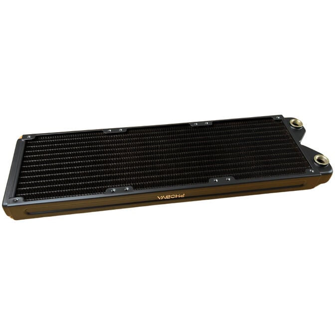 Phobya R27-S360 Radiator, 360 mm radiator, 18 FPI, copper fins, 2x G1/4-inch connections &ndash; black image number 0