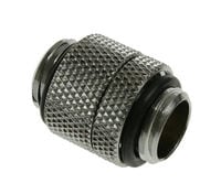 Bitspower Adapter gerade G1/4 Zoll AG auf G1/4 Zoll AG - drehbar, silber gl&auml;nzend
