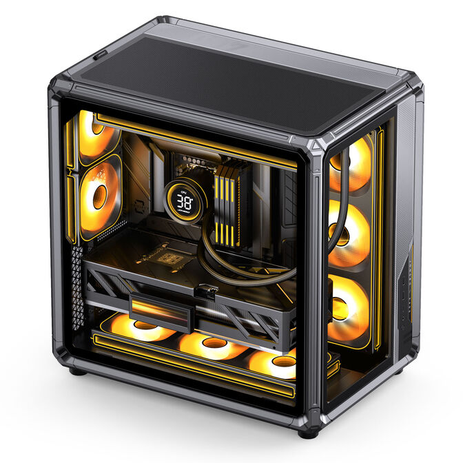 Jonsbo X400 PC-Geh&auml;use, Midi-Tower, ATX, Tempered Glass - grau image number 8