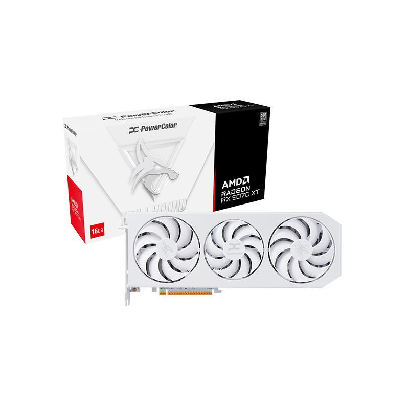 PowerColor Hellhound Spectral White Radeon RX 9070 XT Grafikkarte, 16384 MB GDDR6 Image