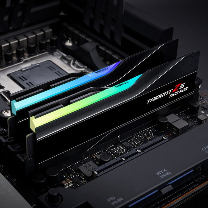 G.Skill Trident Z5 Neo RGB DDR5-6000 RAM, CL36, EXPO - 32 GB Dual-Kit, black image number 4
