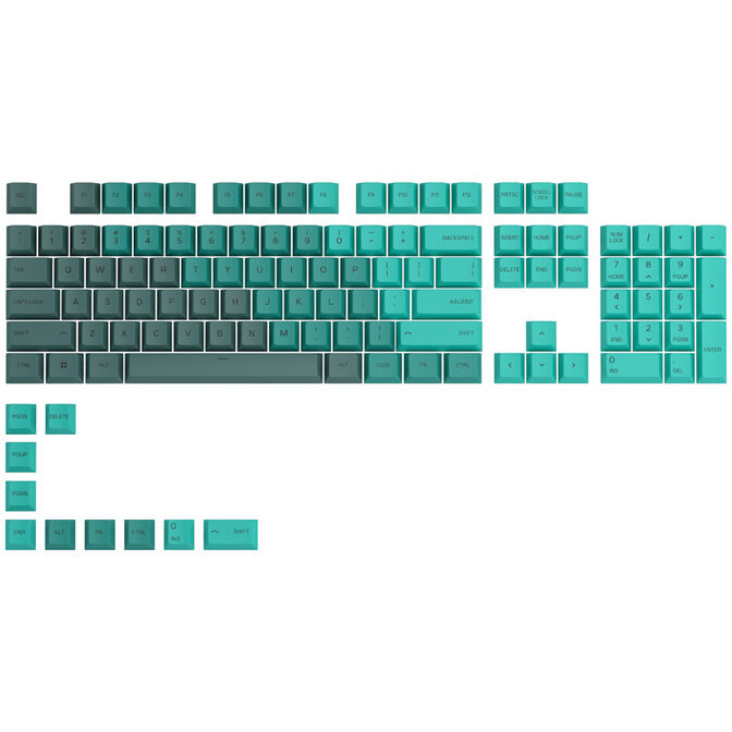 Glorious GPBT Keycaps - 114 PBT Tastenkappen, ANSI, US-Layout, Rain Forest image number 0