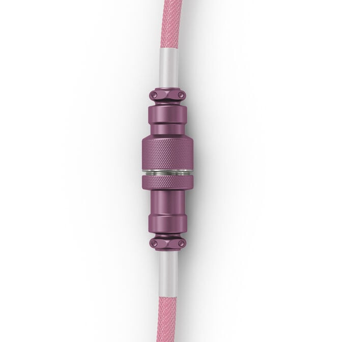 Glorious GMMK Coiled Cable Pixel Pink, Spiral Keyboard Cable, USB-C/USB-A - Pink image number 2
