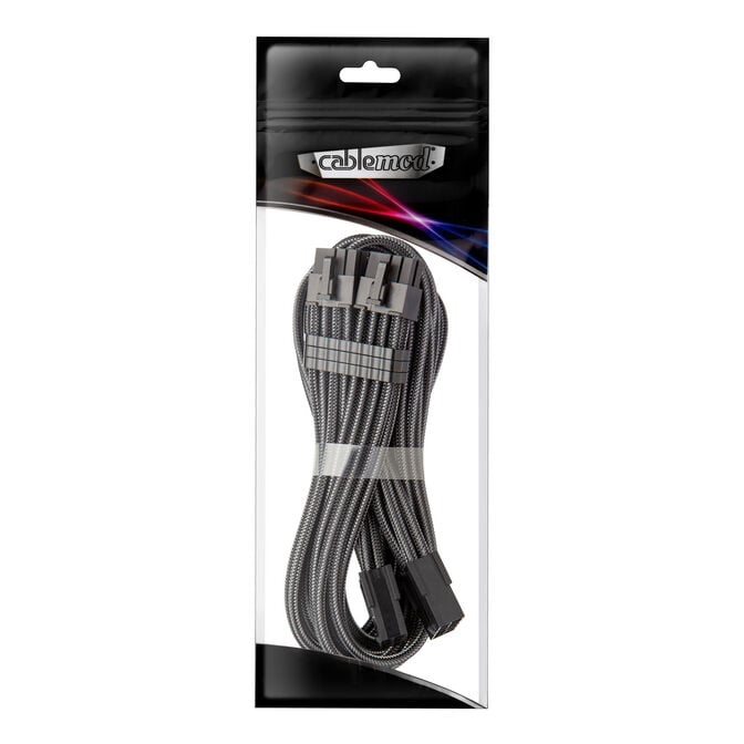 CableMod Pro ModMesh 8+8-pin PCI-e-Verl&auml;ngerung, 45cm - carbon image number 1