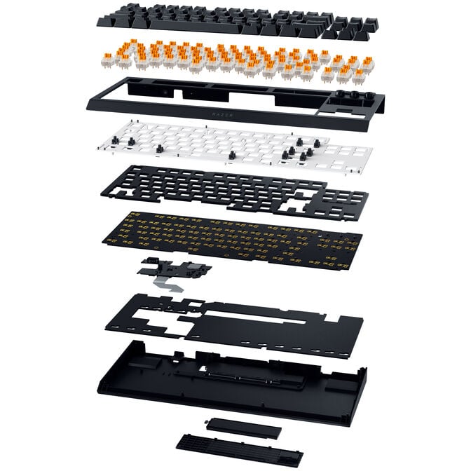 Razer BlackWidow V4 Tenkeyless HyperSpeed Wireless Gaming Keyboard, RGB - Orange Tactile Switches, ISO (DE) image number 7
