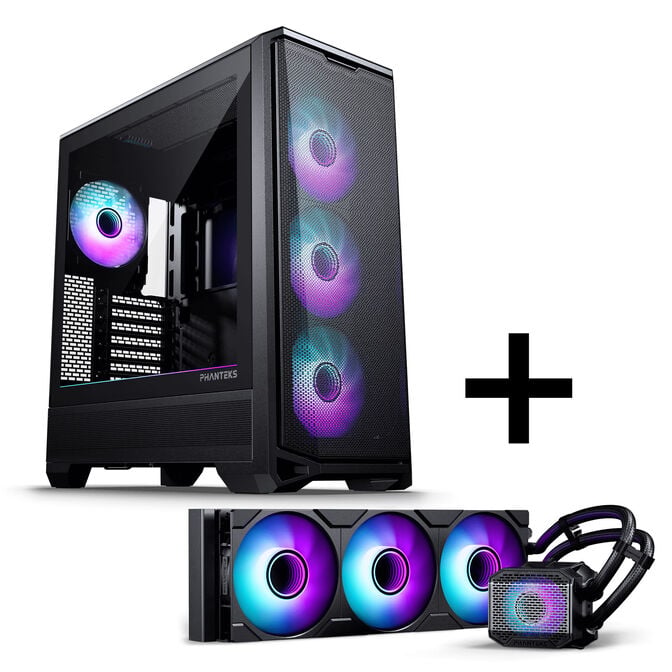 Phanteks Eclipse G400A PC-Geh&auml;use + Glacier M25 Gen2 AiO-Wasserk&uuml;hlung - schwarz image number 0