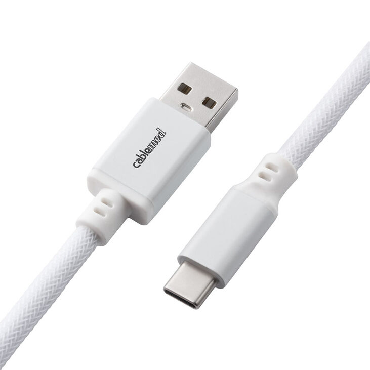 CableMod Classic Coiled Keyboard Cable USB-C zu USB Typ A, Glacier White - 150cm image number 2