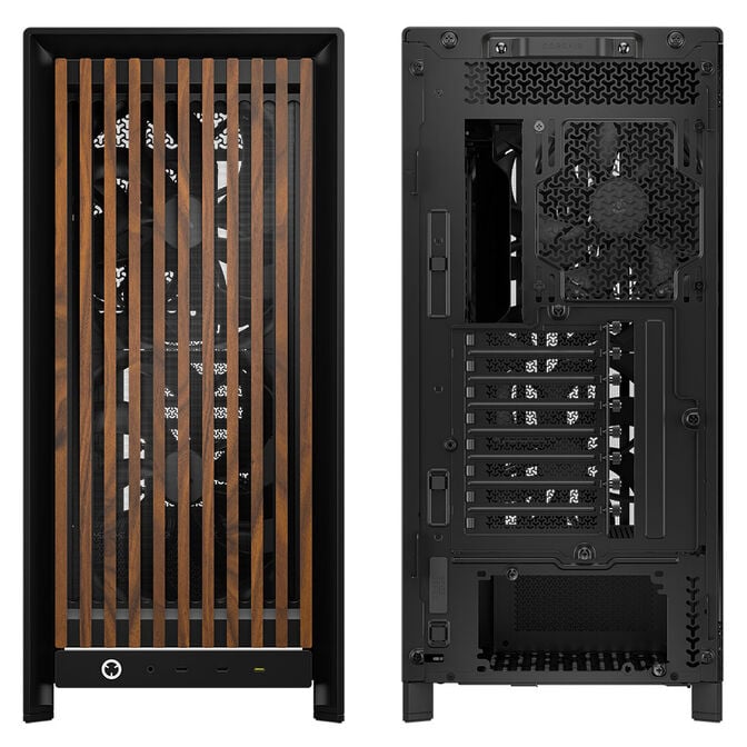 Corsair FRAME 5000D Wood RS PC-Geh&auml;use, Midi-Tower, E-ATX, Tempered Glass - inklusive 3x L&uuml;fter, schwarz, Holz image number 1