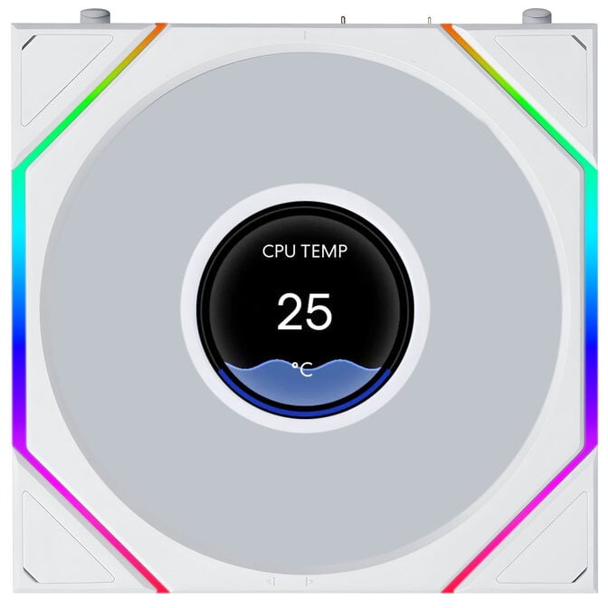 Lian Li UNI FAN TL LCD FLEX Wireless Fan, ARGB and LCD - 120mm, white image number 1