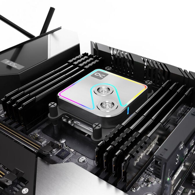 Alphacool Core 1 Aurora CPU-K&uuml;hler, ARGB - Silber image number 4