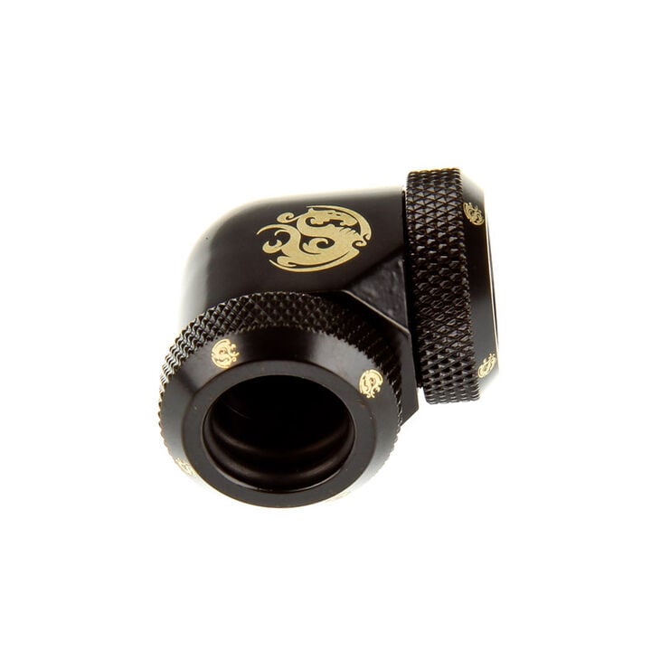 Bitspower Multi-Link Adapter 90 Grad 12mm AD auf 12mm AD Hardtube - schwarz matt image number 0
