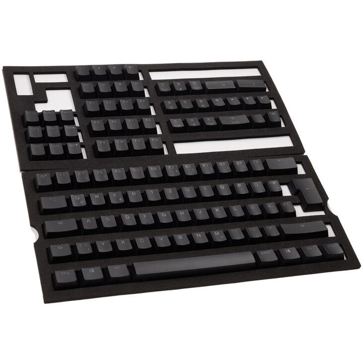 Ducky PBT Double-Shot Keycap Set for Backlight, DE Layout - black image number 0