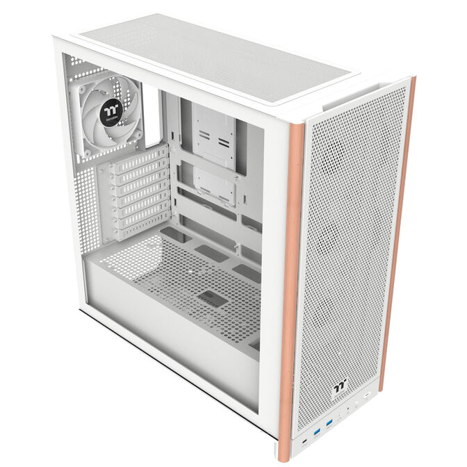 Thermaltake S370 WS PC Case, Mid-Tower, E-ATX, Tempered Glass - white image number 2