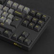 AKKO Black & Gold 5087S V1 Gaming Keyboard, RGB &ndash; Akko V3 Cream Blue Pro Switches, ISO DE, black & gold image number null