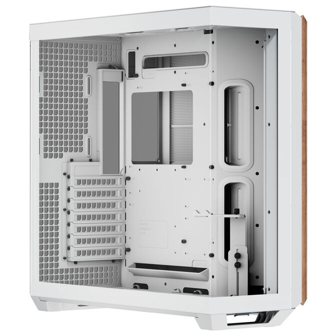 APNX V1 PC Case, Mid Tower, ATX, Tempered Glass &ndash; Wood, White image number 1