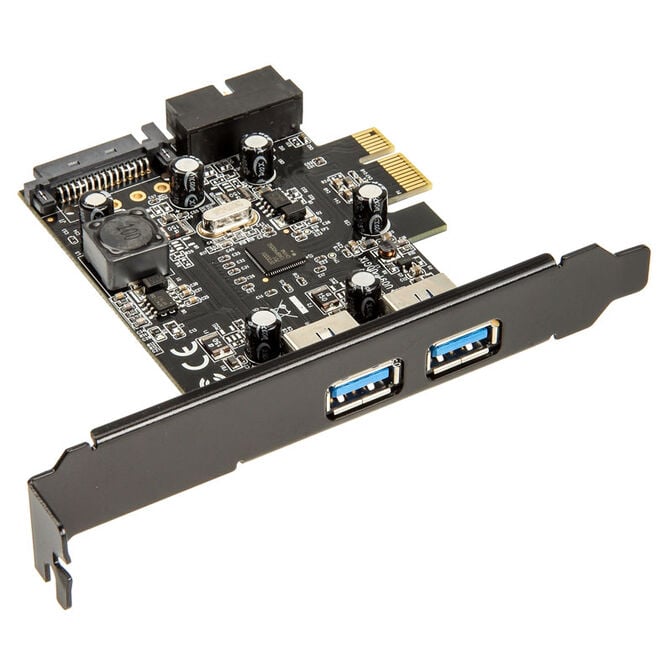 SilverStone SST-EC04-E PCIe-Karte f&uuml;r 2 int./ext. USB-3.0-Ports image number 0