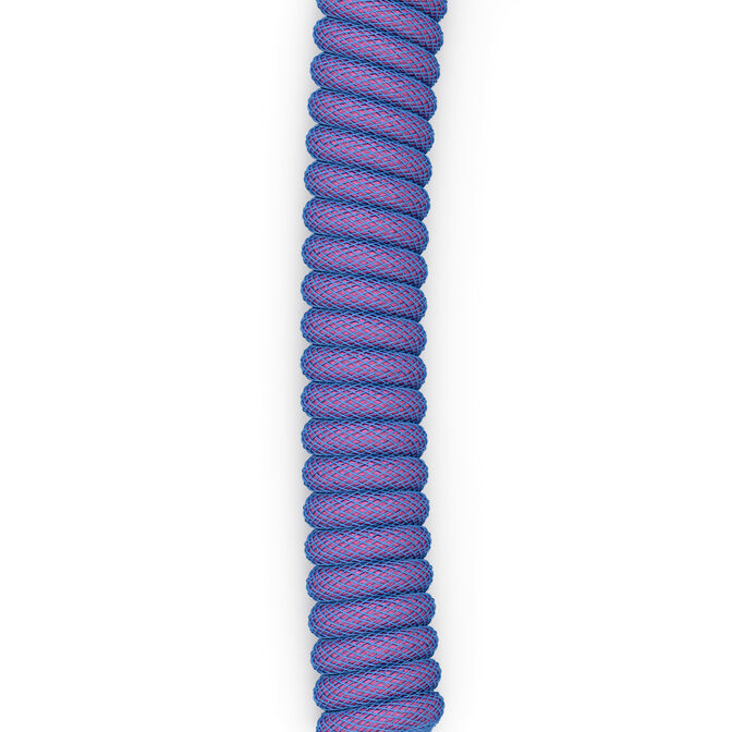 Glorious GMMK Coiled Cable Nebula, Spiral Keyboard Cable, USB-C/USB-A - Purple/Silver image number 4