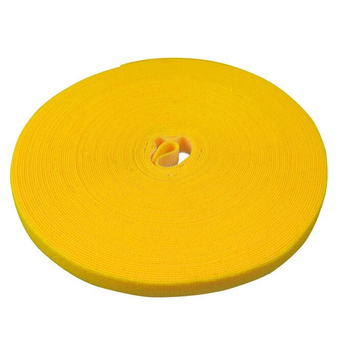 LABEL THE CABLE PRO Roll Dual Velcro Tape Roll 25m - yellow image number 0