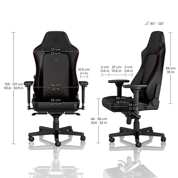 noblechairs HERO Gaming Stuhl - schwarz/rot image number 2