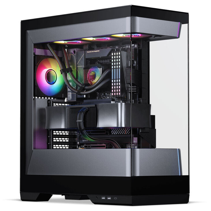 Phanteks Evolv S2 PC-Gehäuse, Midi-Tower, E-ATX, RGB, Tempered Glass - schwarz image number 2